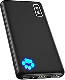 INIU Power Bank, Slimmest 10000mAh Bateria Externa Carga Rapida, 3A USB C Cargador...