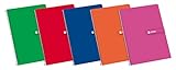 Enri, Cuadernos A4 (Folio), Cuadrícula 4x4, Tapa Dura, 80 Hojas. Pack 5 Libretas, Colores...