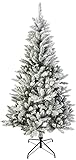 Amazon Basics - Árbol de Navidad artificial, efecto nevado, 618 ramas con soporte de...