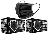 Black Shield - 102 unidades - Mascarilla Quirúrgica Tipo I Negra - Certificación CE - 3...
