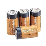 Amazon Basics - Pilas alcalinas C, de 1,5 voltios, gama Everyday, paquete de 4 (el aspecto...