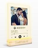 Panorama Placa Cuadro Spotify Personalizada con Luz Negro 15x22 cm - Lampara Metacrilato...