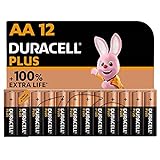Duracell Plus pilas AA (pack de 12) - Alcalinas 1,5 V - Hasta 100 % de extra duración -...