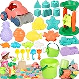 POWLYB 27 Piezas Juguetes de Playa para Niños, Beach Toys, Niños Material Plastico...