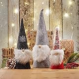 com-four® 3X Duendes navideños - Figuras de Invierno como decoración - Lindos Adornos...
