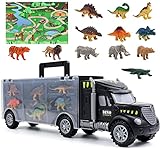 Dinosaurios Juguetes Camión Coches de Juguete para Niños con 12 Piezas Animales...