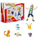 Bandai Pokémon Pack de 6 Figuras – Sacha, Pikachu, Salamèche, Tiplouf, Brindibou,...