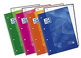 Oxford Lagoon - Pack de 5 cuadernos espiral con tapa de plástico, colores surtidos