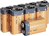 Amazon Basics - Pilas alcalinas de 9 voltios, gama Everyday, paquete de 8 (el aspecto...