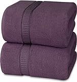 Utopia Towels - Lujosa Toalla de Baño Jumbo (90 x 180 CM, Ciruela) - 100% Algodón Ring...