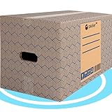 packer PRO Pack 10 Cajas Carton para Mudanzas y Almacenaje Ultra Resistentes con Asas...