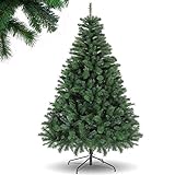 Árbol de Navidad Artificial de 210 cm con Ramas Plegables, árbol de Fiesta con Soporte...