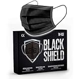BLACK SHIELD - 51 unidades - Mascarilla Quirúrgica Tipo I Negra - Certificación CE - 3...