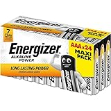 Energizer - Alkaline Power, Pack de 24 pilas AAA, larga duración para uso cotidiano, sin...