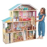 KidKraft 65252 Casa de muñecas de madera Majestic Mansion para muñecas de 30 cm con 34...