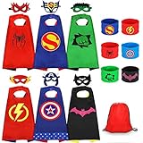 Jojoin 6 Pcs Capas de Superhéroe para Niños, Disfraces de Superhéroe para Niños, Kit...