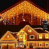 YOXISA Cortina Luces Navidad Exterior, 10M 480 LED Guirnalda Luces de Cascada, 8 Modos...