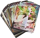 100 Cartas Pokemon V-VMAX en Español de Alta Potencia, Colección de 100 Cartas...
