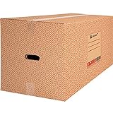 Pack 10 Cajas Carton para Mudanzas y Almacenaje 600x400x400mm Ultra Resistentes con Asas,...